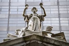 14-05 Justice Flanked by Power and Study By Daniel Chester French On The Roof Of Appellate Division Courthouse of New York State New York Madison Square Park